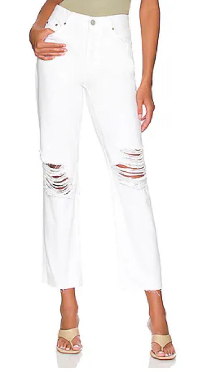 Rails X Revolve Atwater Slouchy Straight Distressed Jeans in Blanche Size 28